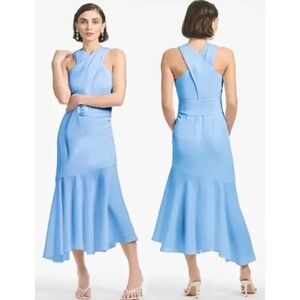 Sachin + Babi Light Blue Cross-Back Midi Dress